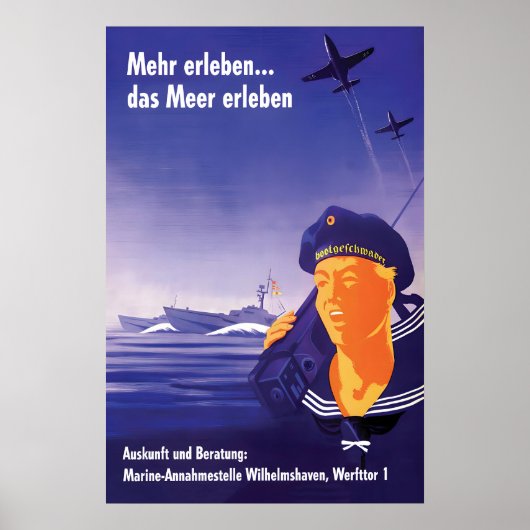 1960s Western German Military Recruitment Poster ポスター (正面)