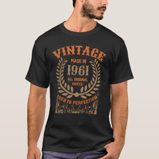 1961のすべてのオリジナルの部品でなされるヴィンテージ Tシャツ (正面)