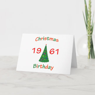 1961クリスマス誕生日 シーズンカード