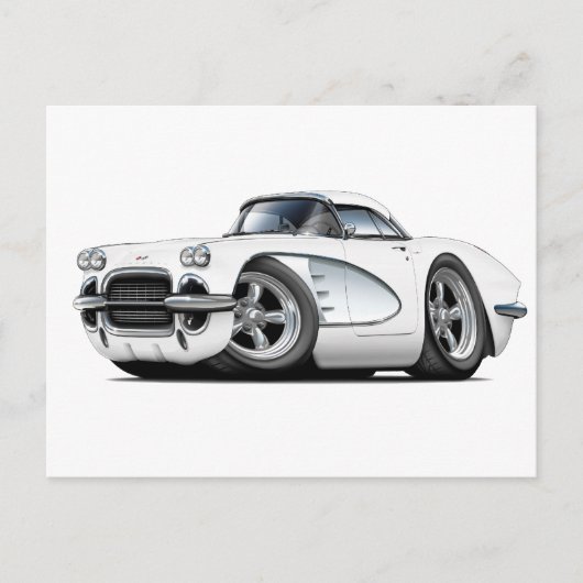 1961コルベット白車 ポストカード (正面)