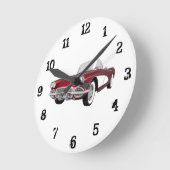 1961コルベット：壁時計 ラウンド壁時計 (傾斜)