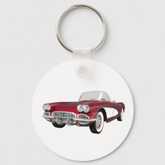 1961コルベットC1：キャンディアップル仕上げ： キーホルダー (正面)