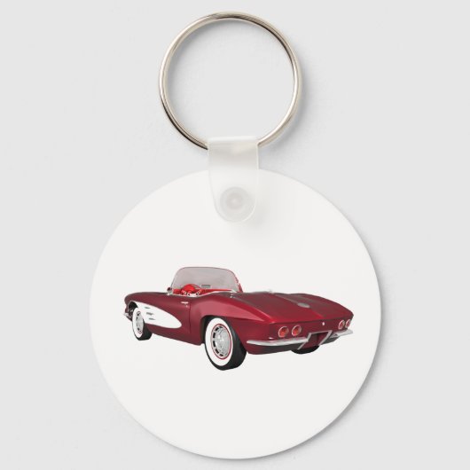 1961コルベットC1：キャンディアップル仕上げ： キーホルダー (正面)