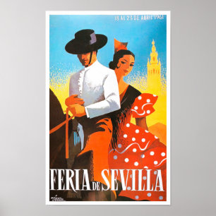 1961フェリアデセビラヴィンテージ旅行 ポスター