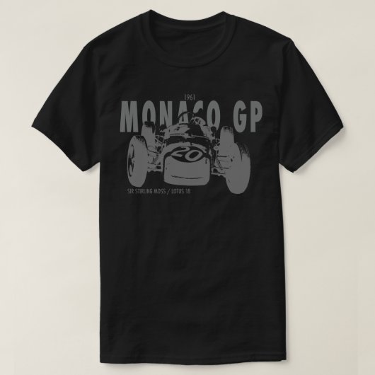 1961モナコGPスターリングモス Tシャツ (デザイン正面)