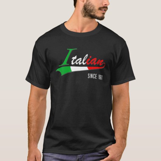 1961年から60イタリアン年の誕生日ギフト Tシャツ (正面)