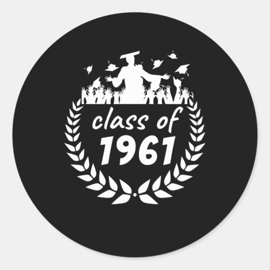 1961年の卒業又は懇親会デザイン ラウンドシール (正面)