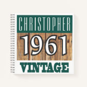 1961年の名前のヴィンテージ・ノートブック ノートブック (正面)