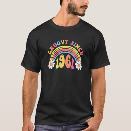 1961年以来のGroovyヴィンテージレトロ誕生日 Tシャツ (正面)