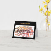 1961年生まれの誕生日おもしろい事実 カード (黄色い花)