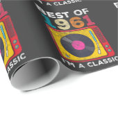 1961年生まれヴィンテージ60th誕生日ヴィニルスクラシック ラッピングペーパー (ロールコーナー)