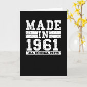 1961年誕生日ヴィンテージことわざ カード (黄色い花)