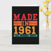 1961年誕生日ヴィンテージことわざ カード (黄色い花)