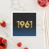 1961年誕生日風船ナプキン スタンダードカクテルナプキン (インサイチュ)