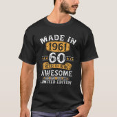 1961年限定版60tで作られた60年のギフト tシャツ (正面)