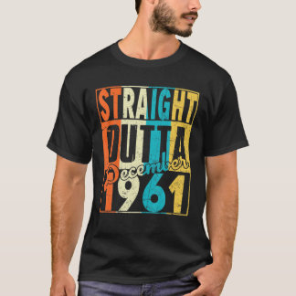 1961年12月生まれの60歳お誕生日おめでとうTシャツ 冗談 Tシャツ