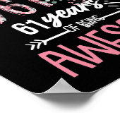 1961年12月生まれ61日誕生日フローラ ポスター (角)