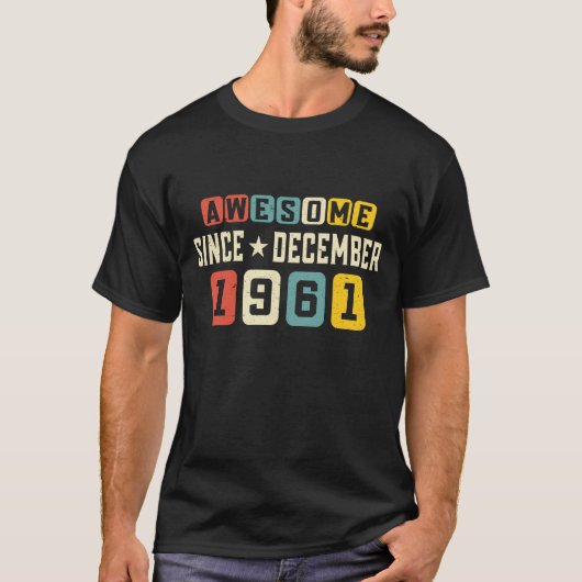 1961年12月60誕生日 Tシャツ (正面)