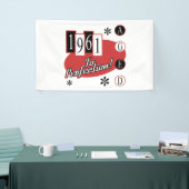 1961年60誕生日中世紀モダン 横断幕 (トレードショー)