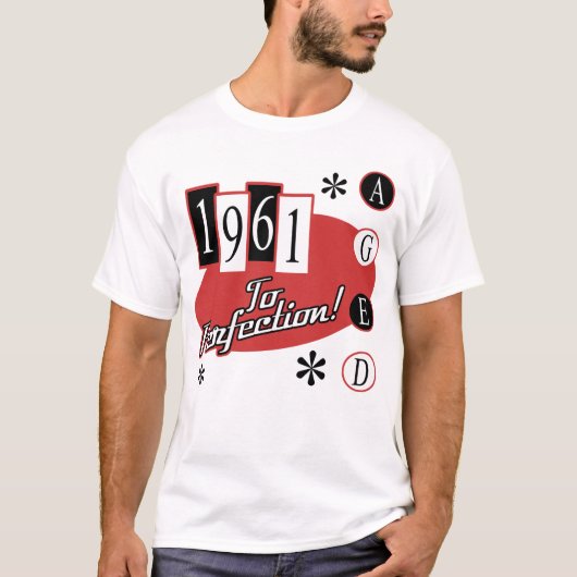 1961年60誕生日中世紀モダン Tシャツ (正面)