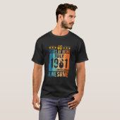 1961年7月の60年の男性の女性のヴィンテージの生まれ Tシャツ (正面フル)