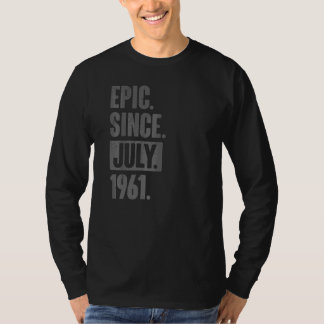 1961年7月以来の叙事詩61歳61誕生日 Tシャツ