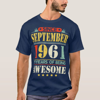 1961年9月以来59年のハッピーバースデー Tシャツ