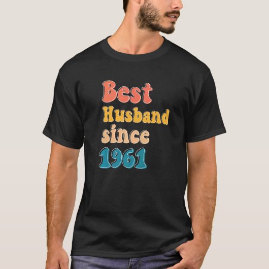 1961最高の年記念の男結婚人の夫は Tシャツ (正面)