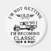 1961生まれ年のヴィンテージ生誕生月贈り物 マグネット (正面)