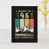 1961生まれ年の誕生日 カード (黄色い花)