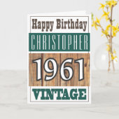 1961生まれ年グリーティングカード カード (黄色い花)