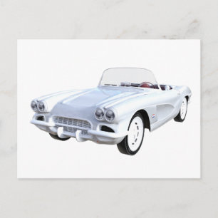 1961白コルベット ポストカード