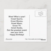 1961素晴らしイベント誕生日 ポストカード (裏面)