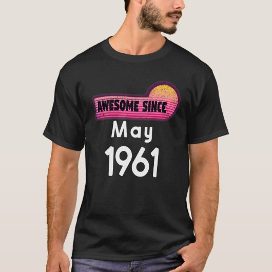 1961素晴らし年5月誕生日1961年5月ヴィンテージ Tシャツ (正面)
