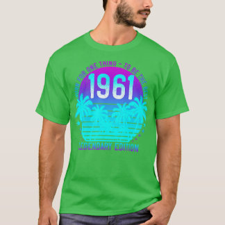 1961誕生日60thヴィンテージ美的サンセットパーム tシャツ