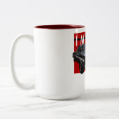 1961黒いChevyのインパラの泡上の後部ViewA ツートーンマグカップ (左)