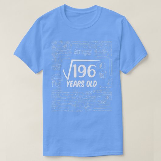 19614th誕生日14歳の数学平方根 tシャツ (デザイン正面)