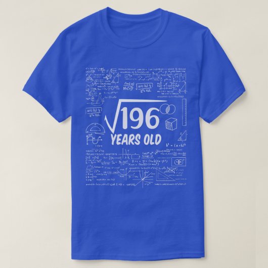 19614th誕生日14歳の数学平方根 tシャツ (デザイン正面)