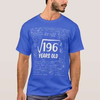 19614th誕生日14歳の数学平方根 tシャツ