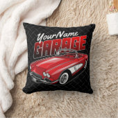 1961 C1赤パーソナライズされたスポーツカークラシックガレージ クッション (ブランケット)