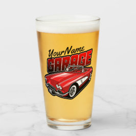 1961 C1赤パーソナライズされたスポーツカークラシックガレージ タンブラーグラス