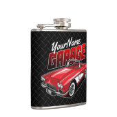 1961 C1赤パーソナライズされたスポーツカークラシックガレージ フラスク (右)