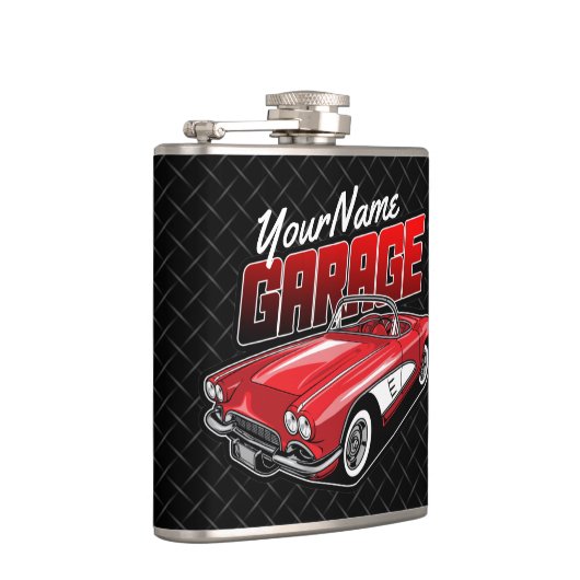1961 C1赤パーソナライズされたスポーツカークラシックガレージ フラスク (右)