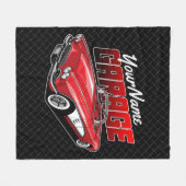 1961 C1赤パーソナライズされたスポーツカークラシックガレージ フリースブランケット (正面(横))