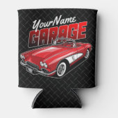 1961 C1赤パーソナライズされたスポーツカークラシックガレージ 缶クーラー (正面)