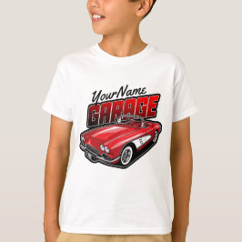 1961 C1赤パーソナライズされたスポーツカークラシックガレージ Tシャツ