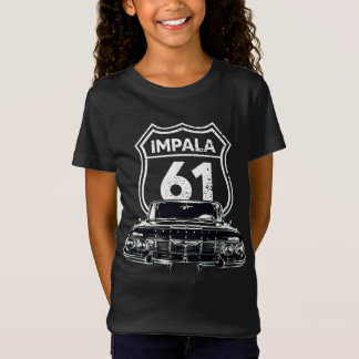 1961 Chevy Impalaフロントグリルビューシルエット Tシャツ