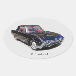 1961 Thunderbirdステッカー 楕円形シール