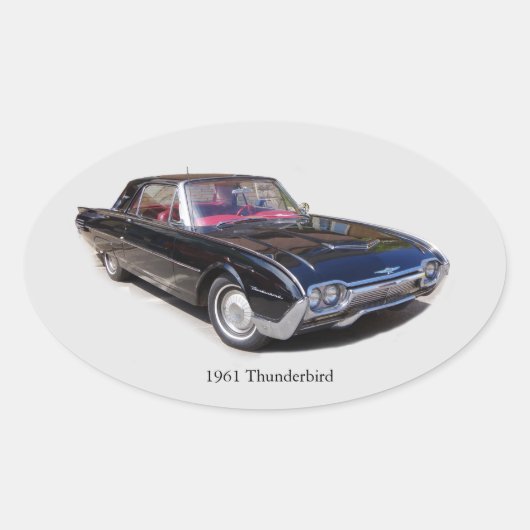 1961 Thunderbirdステッカー 楕円形シール (正面)