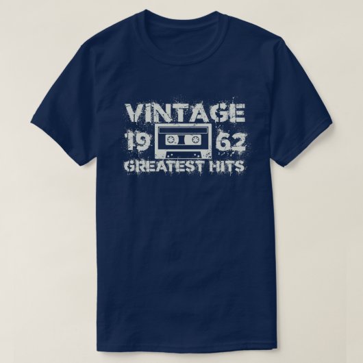 1962ヒット素晴らしヴィンテージホワイト Tシャツ (デザイン正面)